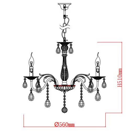 Подвесная люстра Rivoli Margareta 1022-206 Б0047911