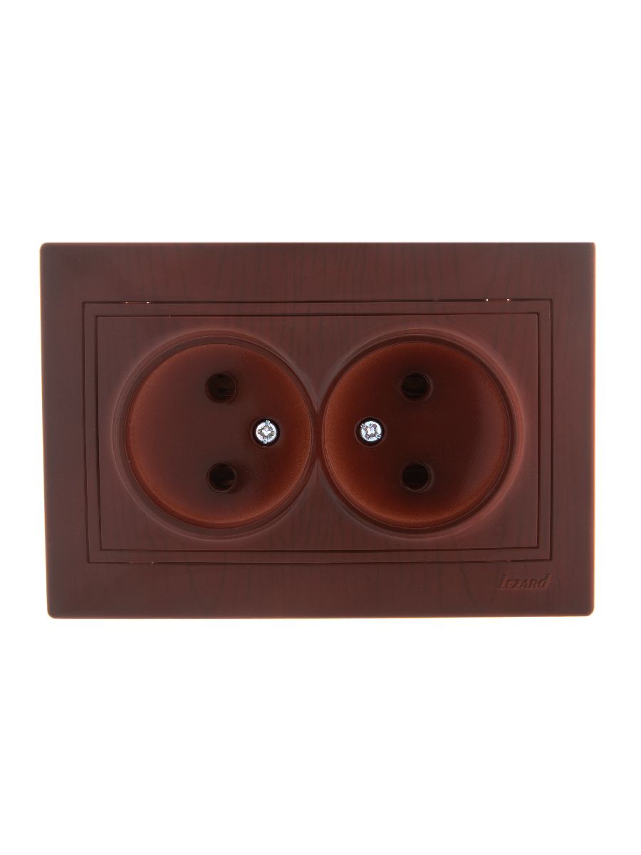 Розетка двойная б/з Lezard Mira 701-0601-128