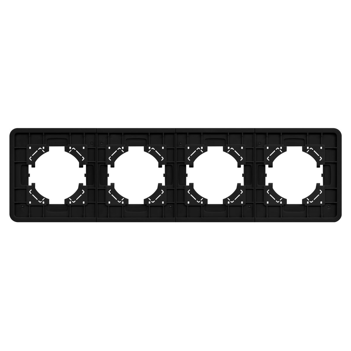 Рамка на 4 поста стеклянная Arlight FRM-OMALI-GS-4-BK 049701