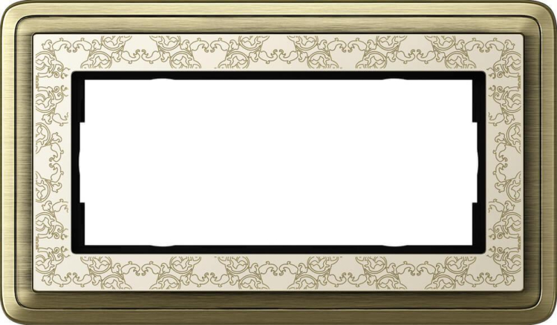 Рамка 2-модульная Gira ClassiX Art бронза/кремовый 1002663