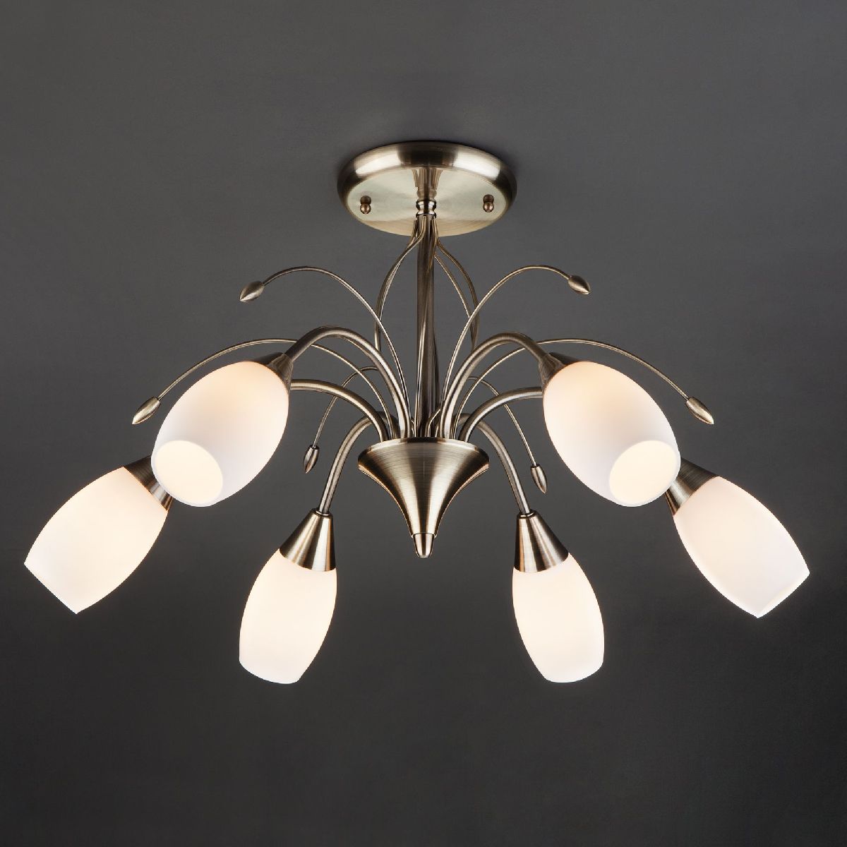 Люстра на штанге Eurosvet Ginevra 22080/6 античная бронза 00000055430