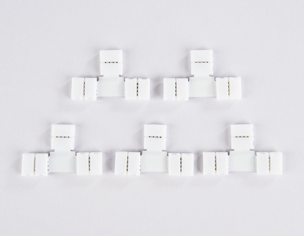 Соединитель T для светодиодной ленты 5050 12/24V (4 конт.) GS7001 (5шт) Ambrella Light Illumination GS7001