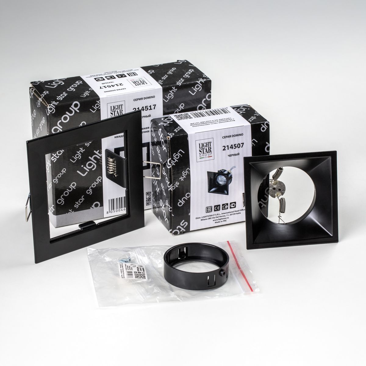 Встраиваемый светильник Lightstar Domino (214517+214507+214007) D51707BMOD