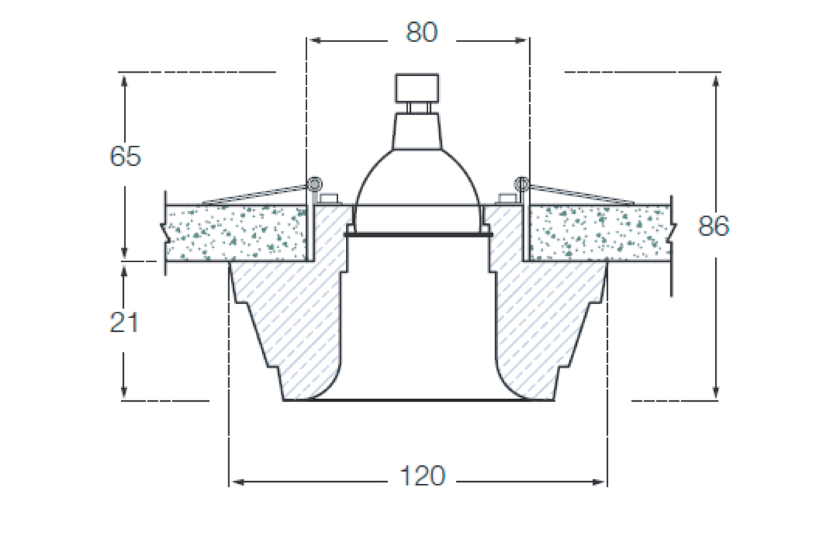 Встраиваемый светильник Donolux Decoro DL209G/1