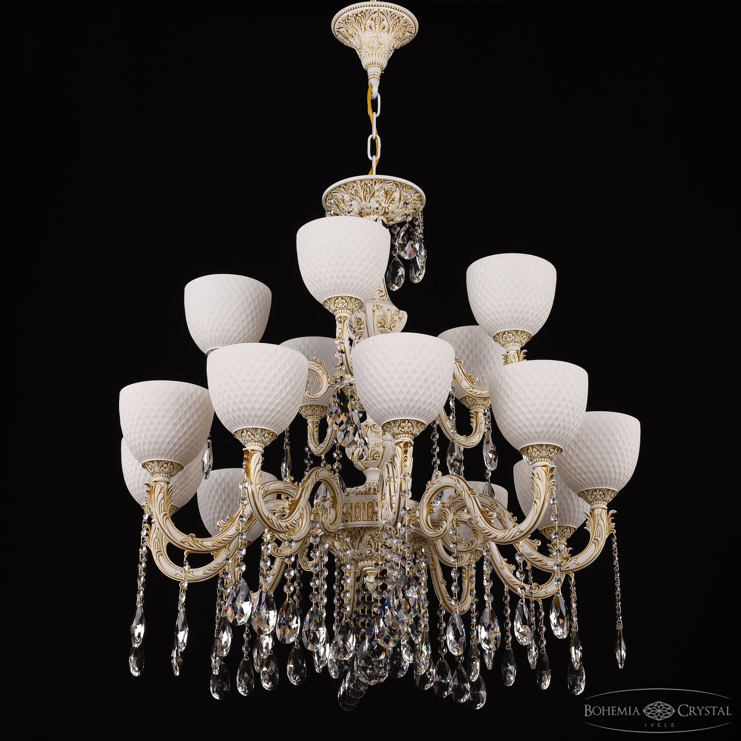 Подвесная люстра Bohemia Ivele Crystal AL79101/10+5/250/2D A WMG P1 U Wave