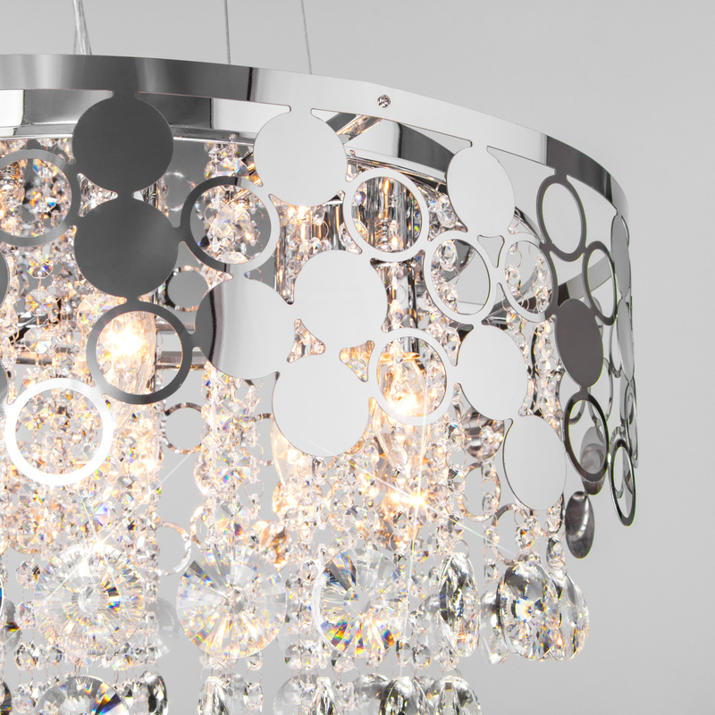 Подвесная люстра Eurosvet Lianna 10114/6 хром/прозрачный хрусталь Strotskis