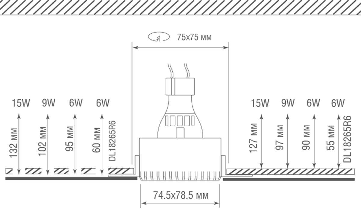 Встраиваемый светильник Donolux Click-click DL18892/01SQ Black