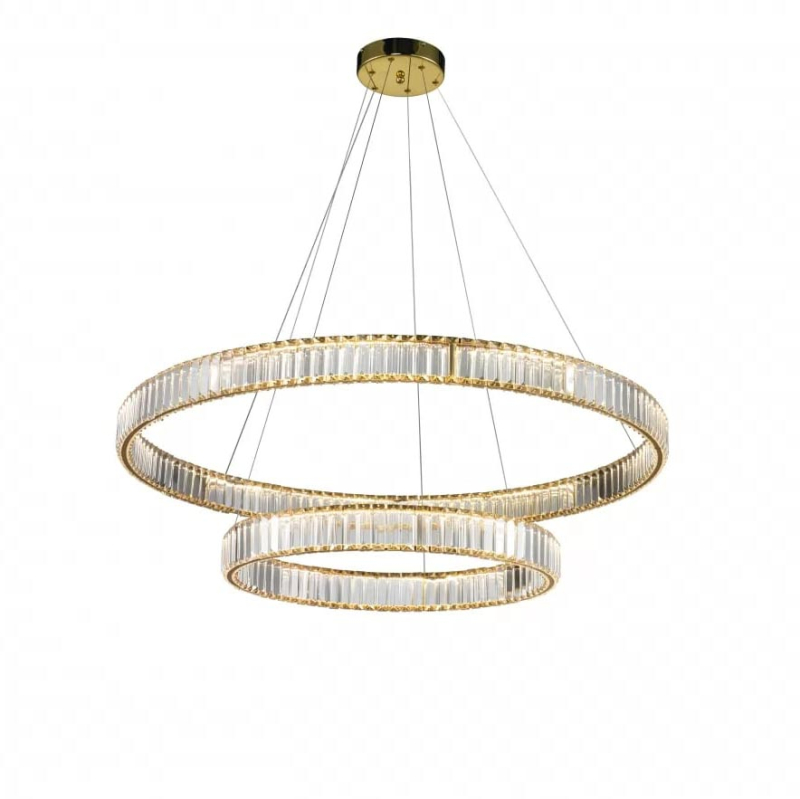 Подвесная люстра iLedex Woodstock 10920P/2-60W-3000K (10/6) GL-CL