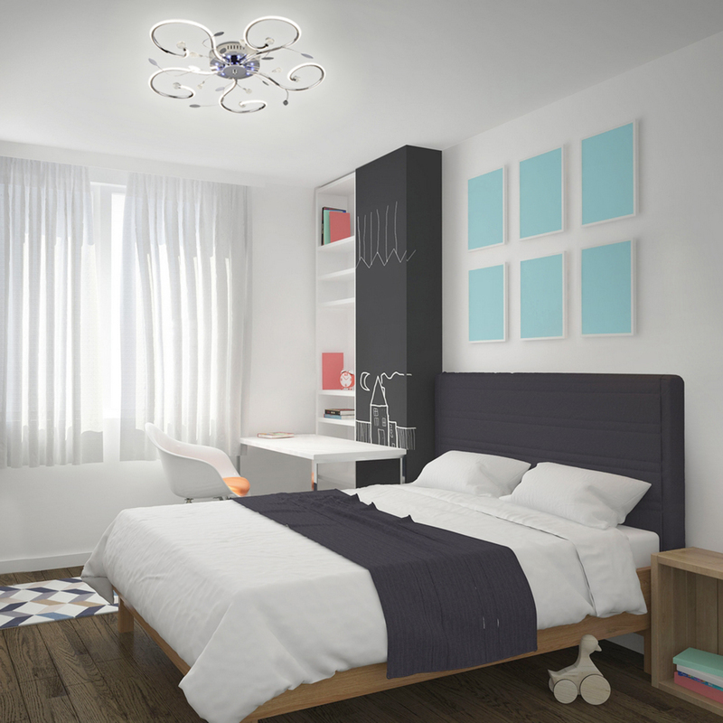 Потолочная светодиодная люстра Eurosvet Curl 90129/5 хром