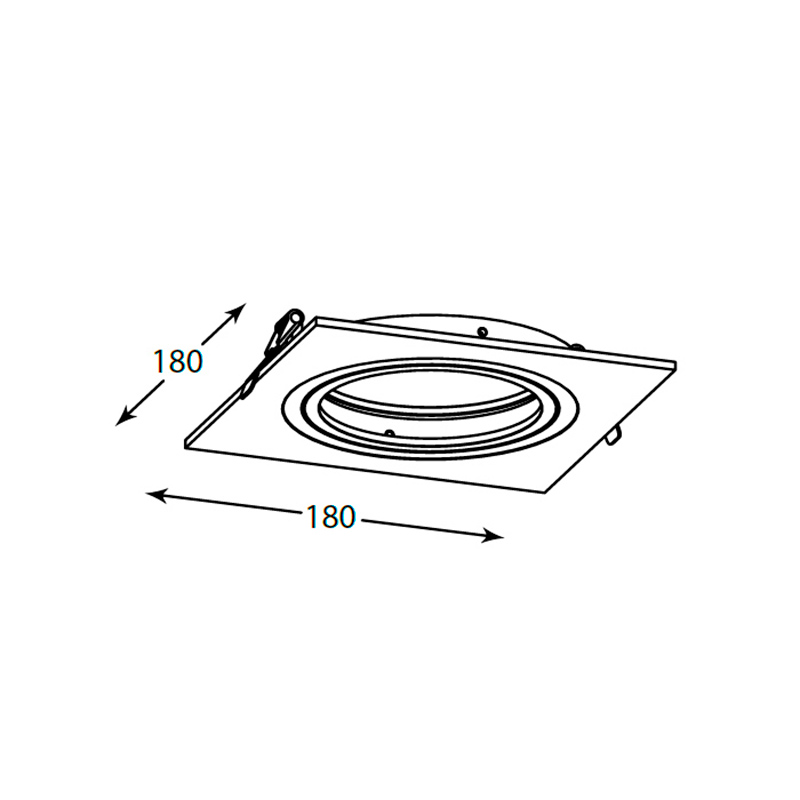 Встраиваемый светильник Zumaline BOXY DL 1 20071-WH