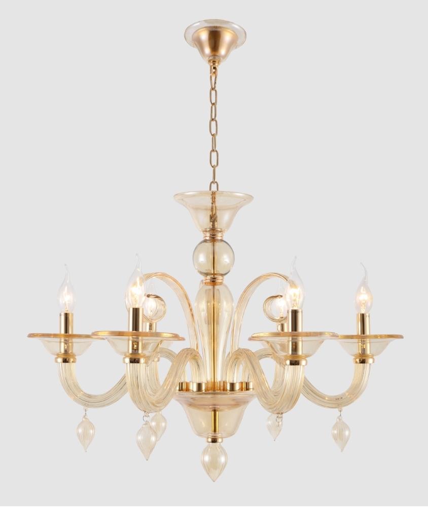 Подвесная люстра Crystal Lux Caetano SP-PL6 Amber