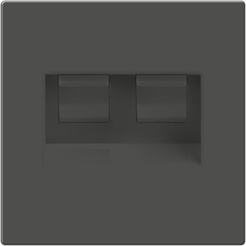 Розетка двойная Ethernet RJ-45 серо-коричневый WL07-RJ45+RJ45 4690389073557