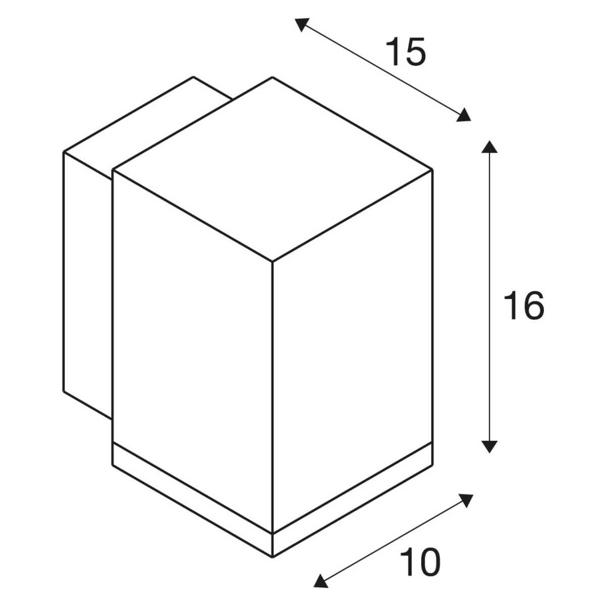 Уличный настенный светильник SLV Enola Square 1003417