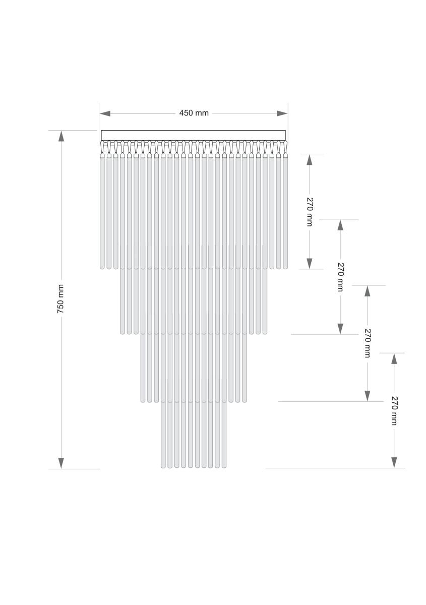 Каскадная люстра Kutek Filago FIL-PLM-7(P)450/270
