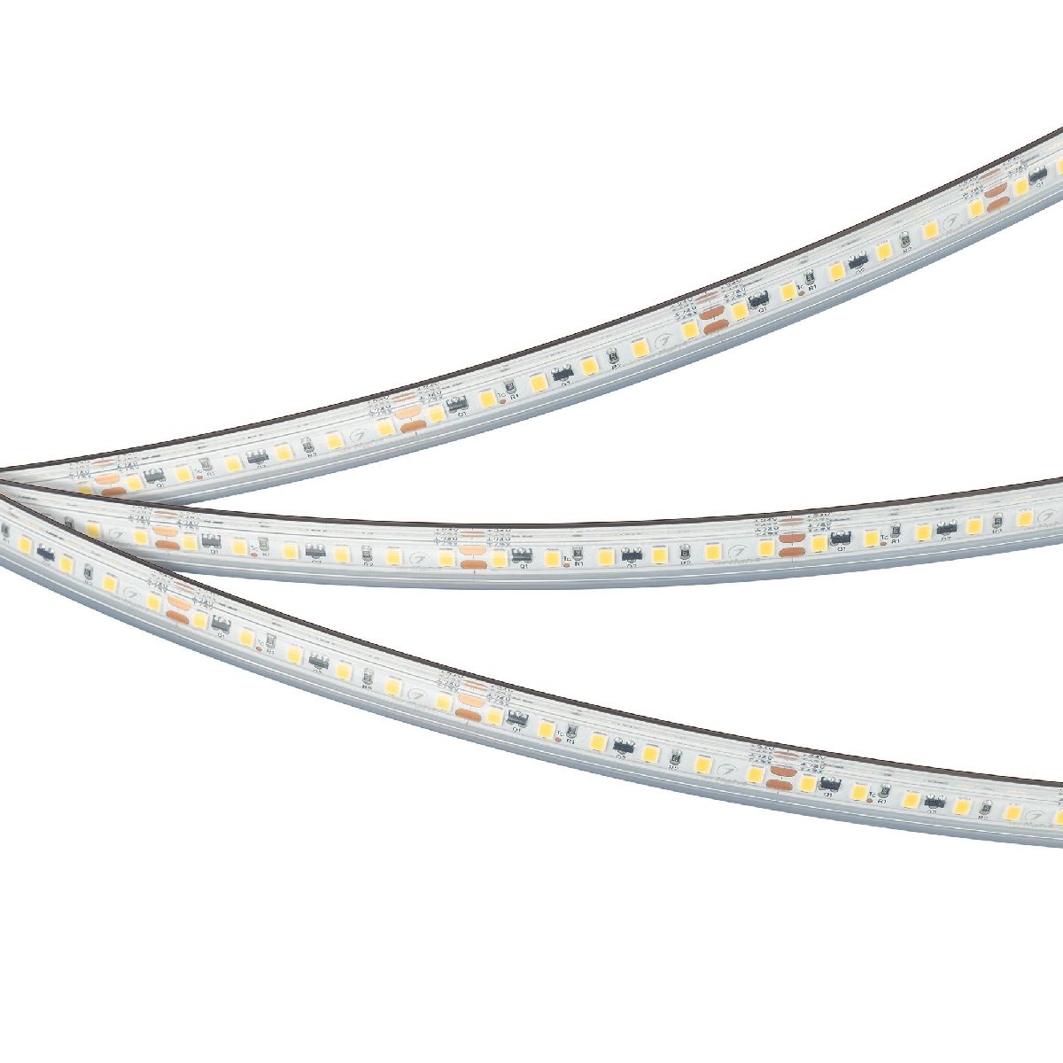 Светодиодная герметичная лента Arlight IC-PS-A120-10mm 24V Warm3000 (9.6 W/m, IP67, 2835, 10m) 050633