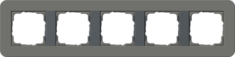 Рамка 5-постовая Gira E3 темно-серый/антрацит 0215423
