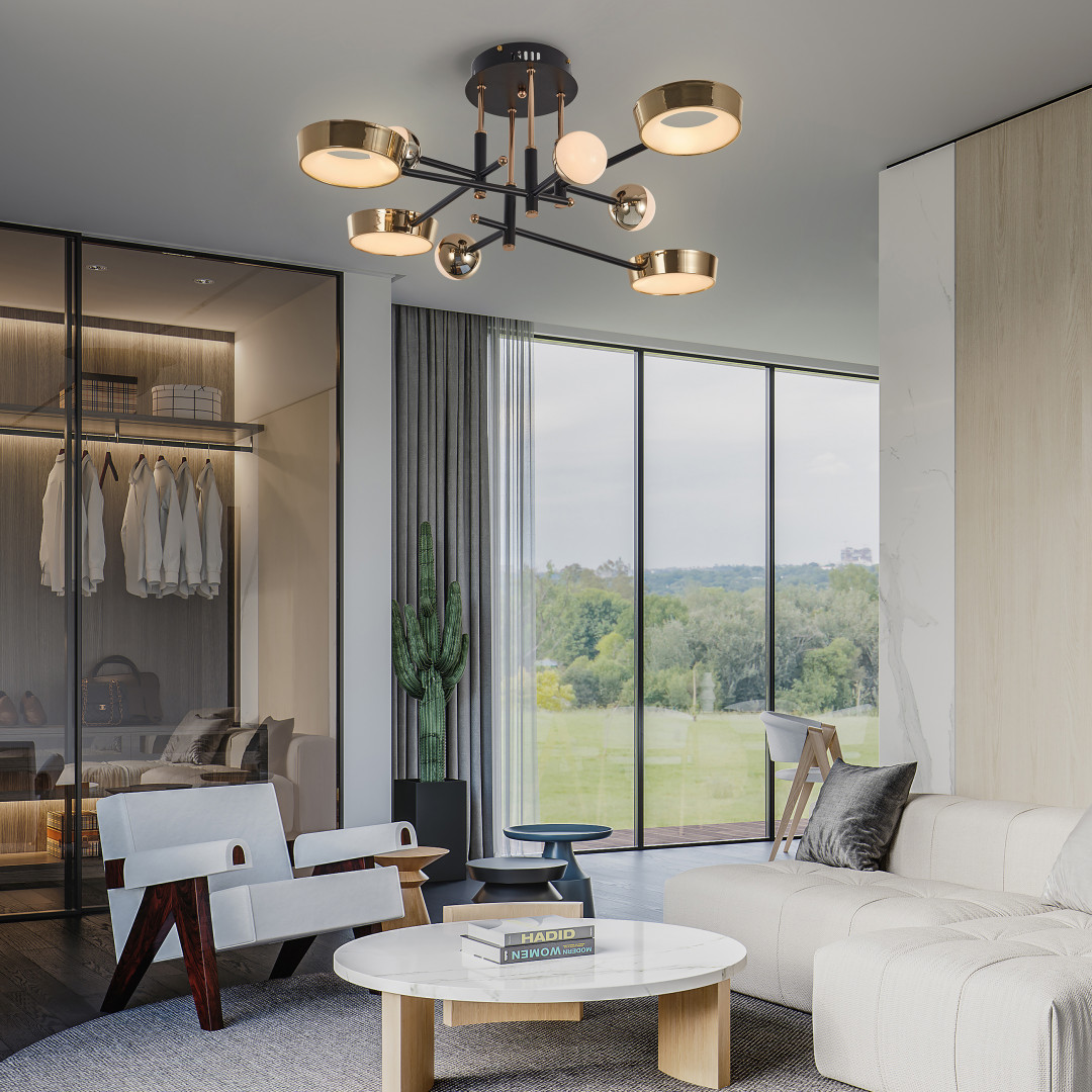 Потолочный светильник Arte Milano Ferrara 273299/8 BK/GD