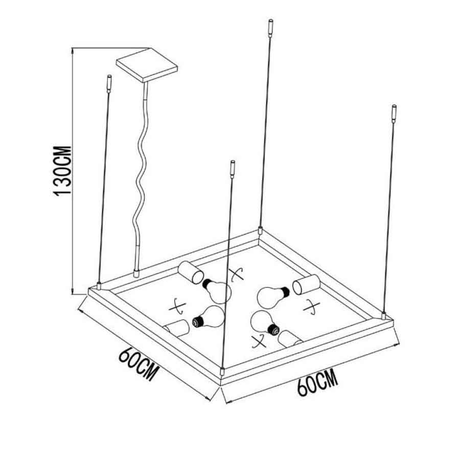 Подвесная люстра Lucide Thor 73403/04/15