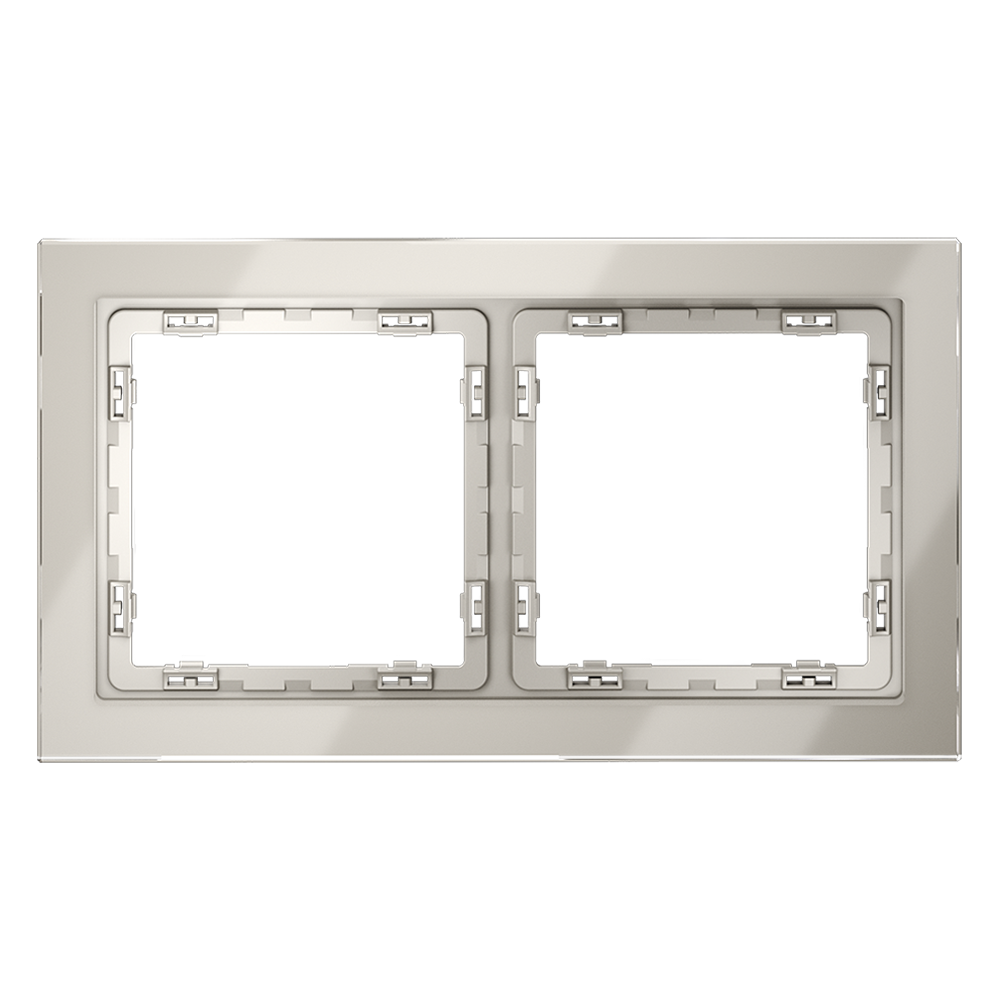 Рамка на 2 поста Voltum S70 VLS110203 (кашемир, стекло)