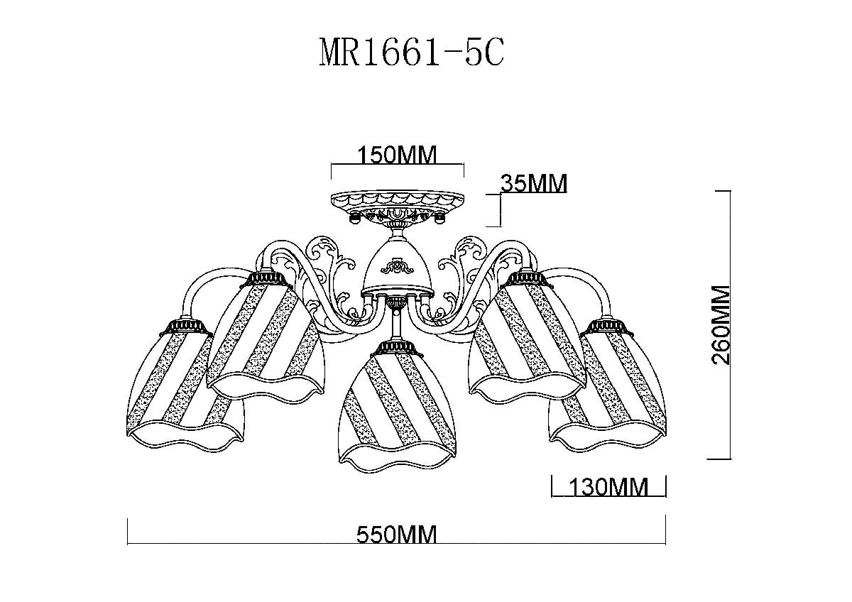 Потолочная люстра MyFar Nicole MR1661-5C УЦ