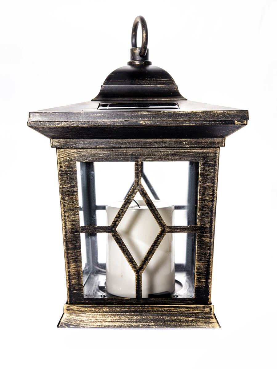 Подвесной светильник на солнечных батареях (10227) Uniel USL-S-180/PT220 Bronze lantern