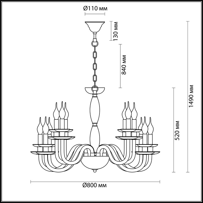 Подвесная люстра Odeon Light Capri 4187/12