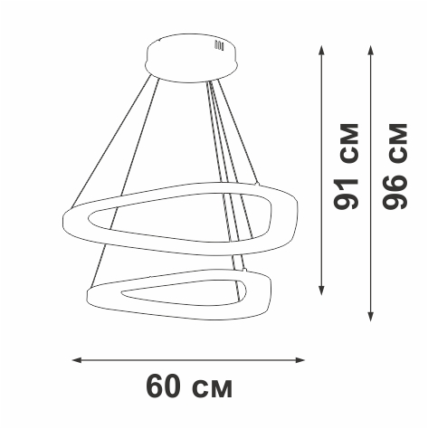 Подвесной светильник Vitaluce V2692-1/2S