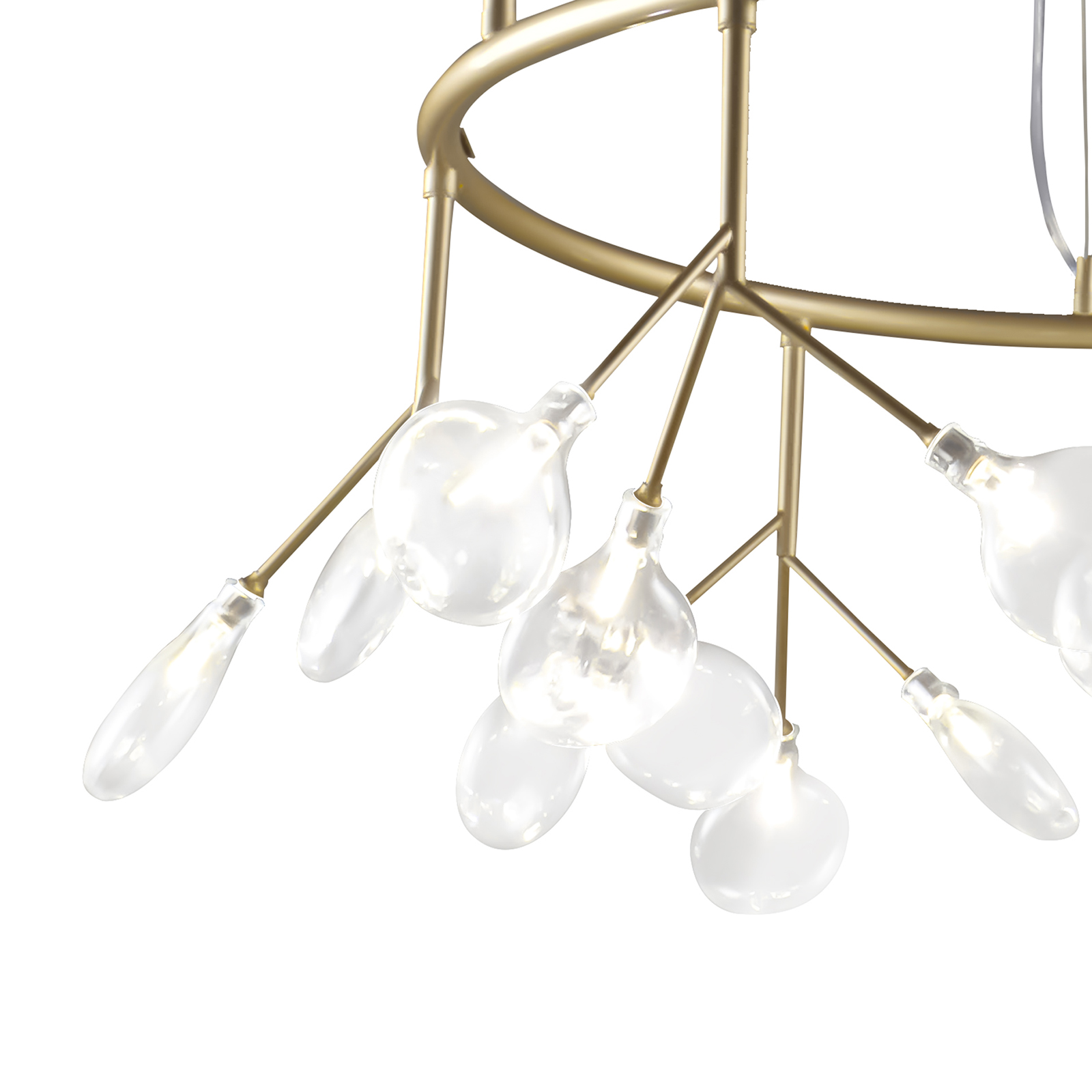 Подвесная люстра Natali Kovaltseva GRACE 75125/18С GOLD SATIN