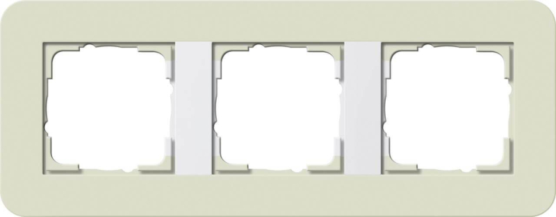 Рамка 3-постовая Gira E3 песочный/белый глянцевый 0213417