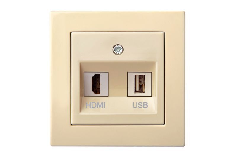 Розетка HDMI и USB Liregus Epsilon 28-085