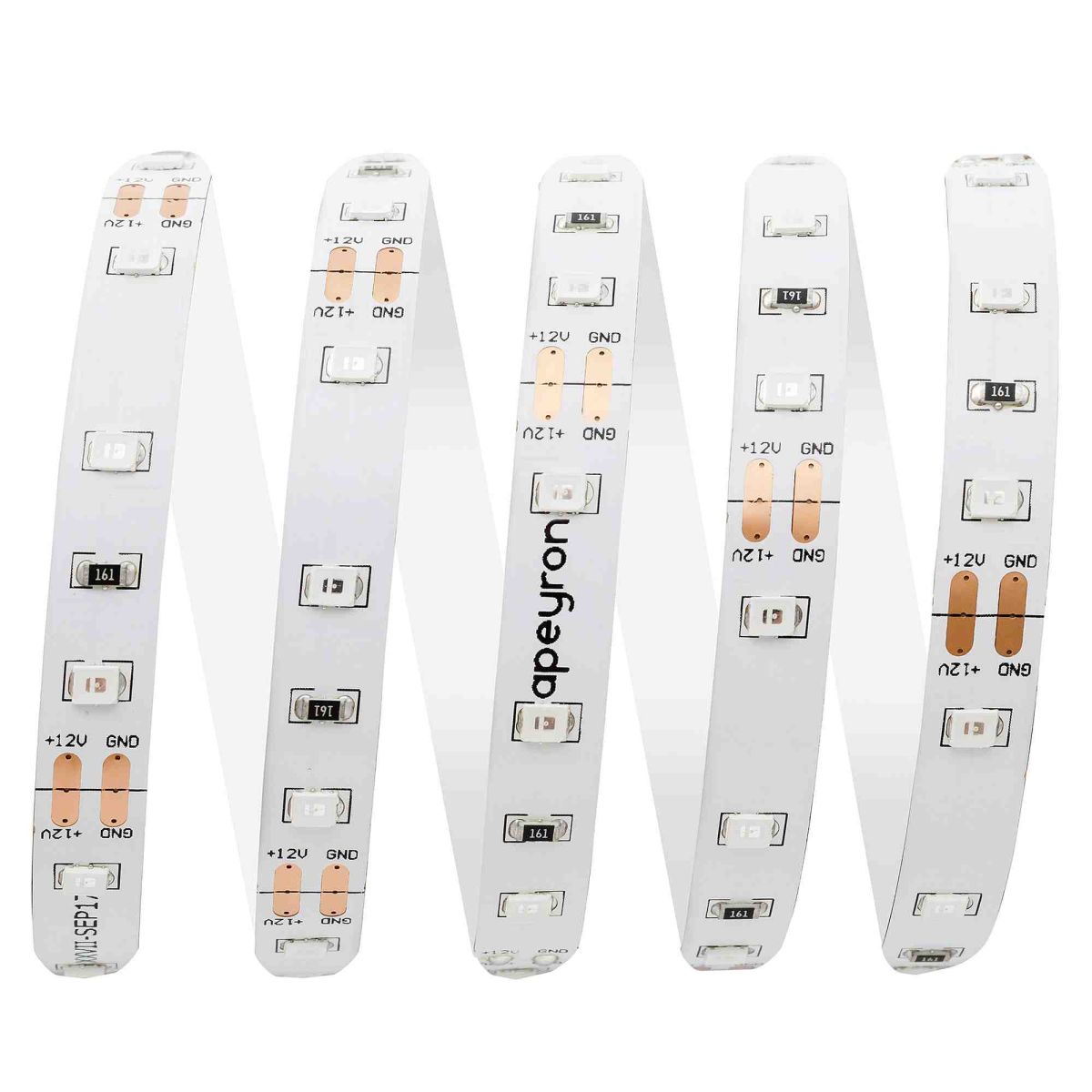 Светодиодная лента Apeyron 12В, 4,8Вт/м, smd3528, 60д/м, IP20 5м Красный 00-435