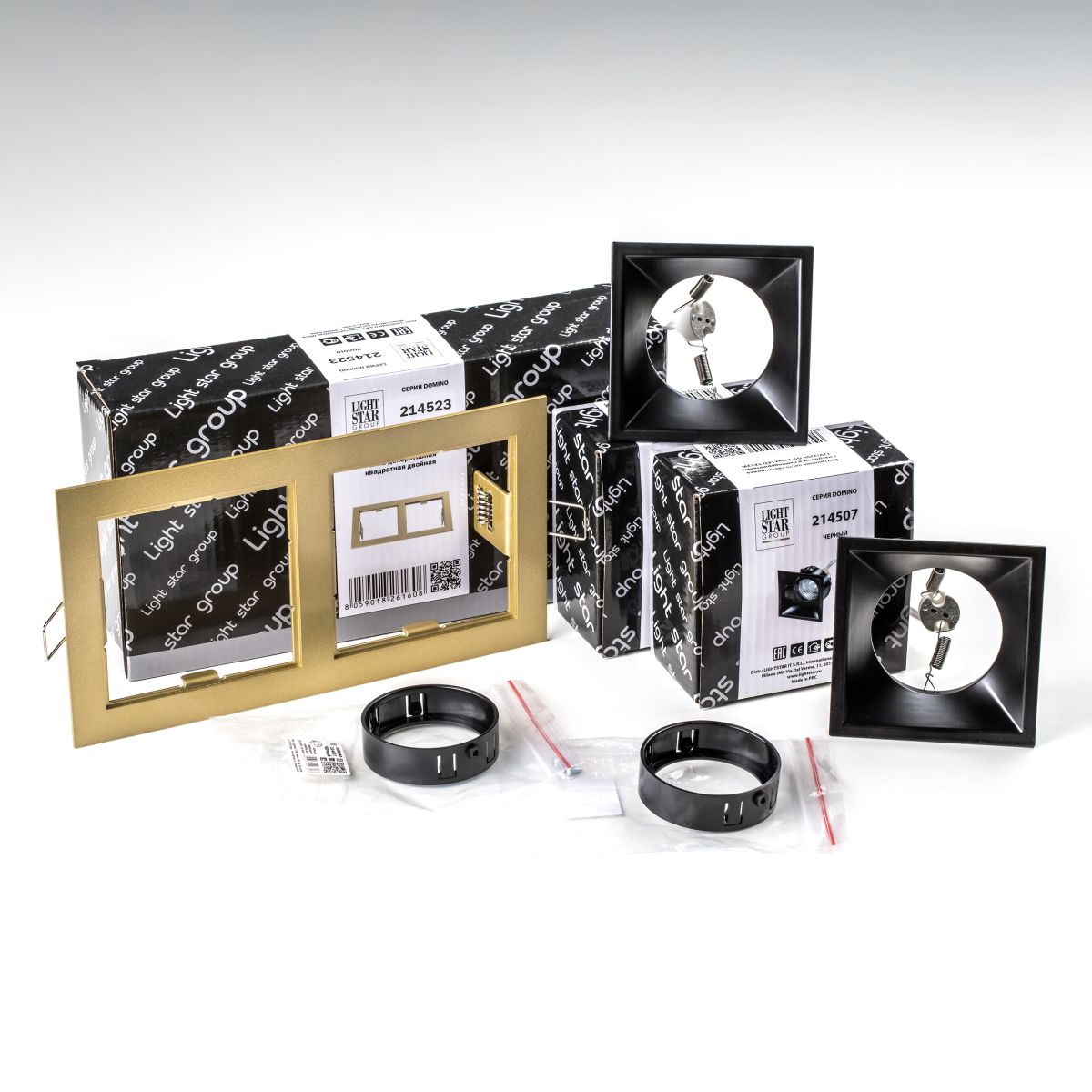 Встраиваемый светильник Lightstar Domino (214523+214507+214507+214007+214007) D5230707BMOD