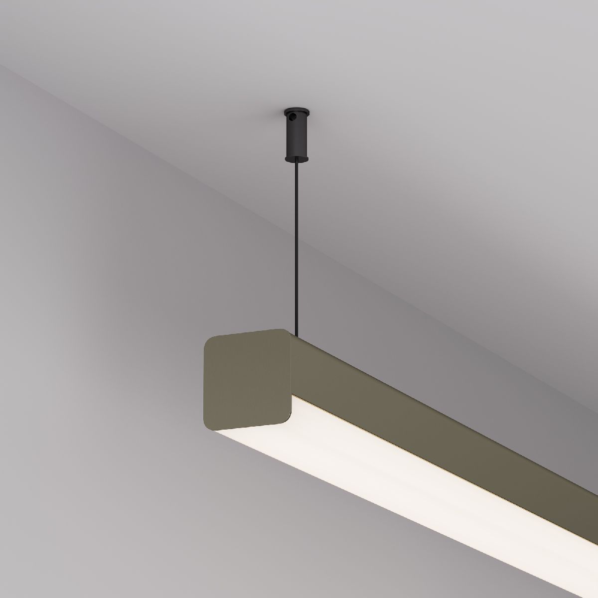 Профиль с экраном Arlight LINE-D-3030-2000 SQUARE OLIVE GREY+OPAL 055097