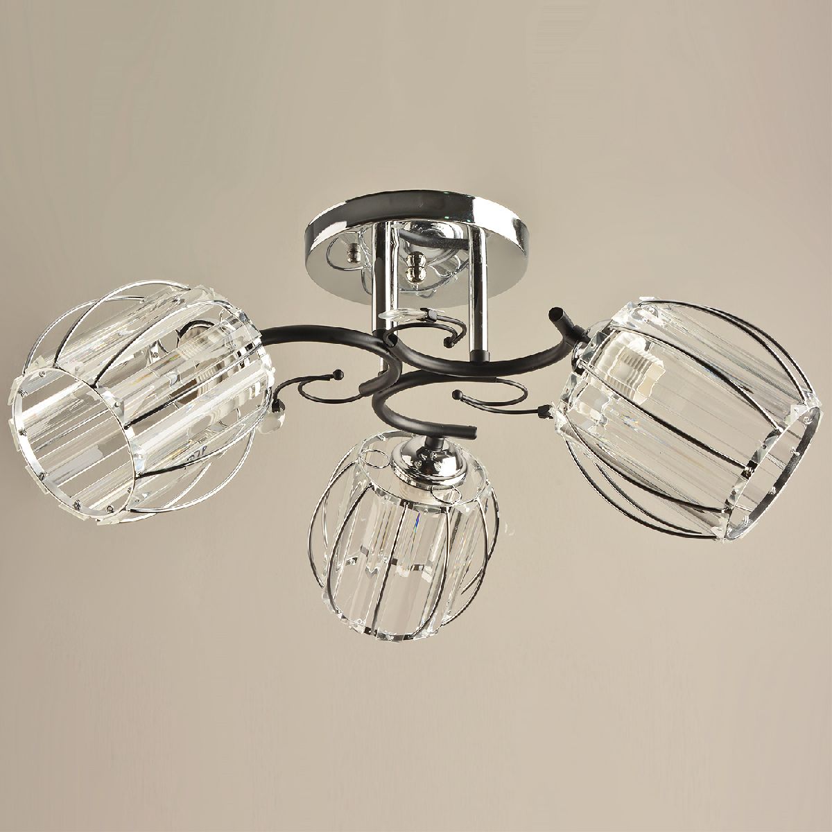 Потолочная люстра Reluce 04631-0.3-03 CR+BK