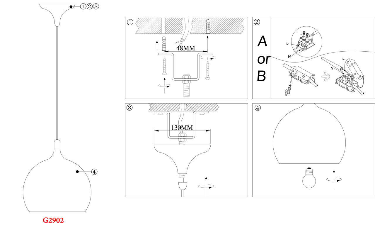 Подвесной светильник Odeon Light Bula 2902/1