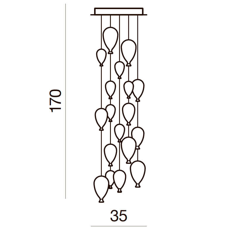 Подвесная люстра Azzardo Balloon AZ2164