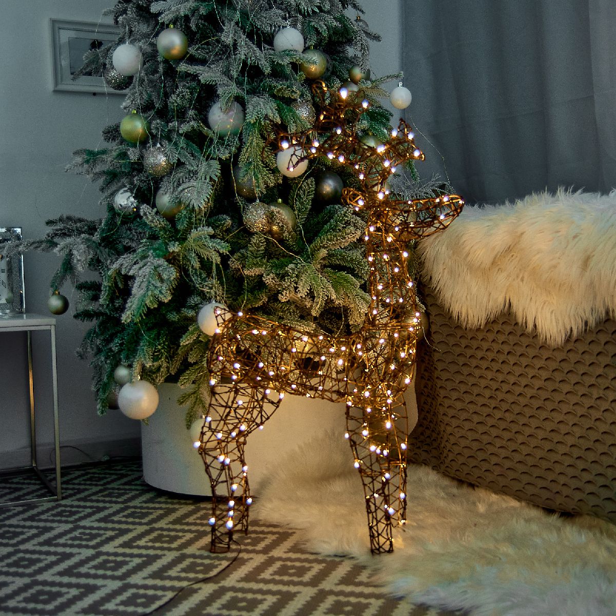 Светодиодная фигура Uniel ULD-M6098-160/SBA WARM WHITE IP44 DEER-3 UL-00012363