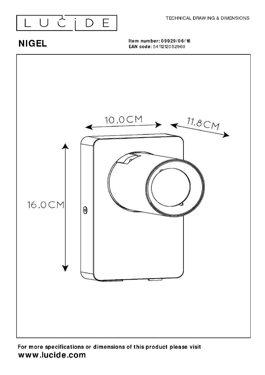 Спот Lucide Nigel 09929/06/16