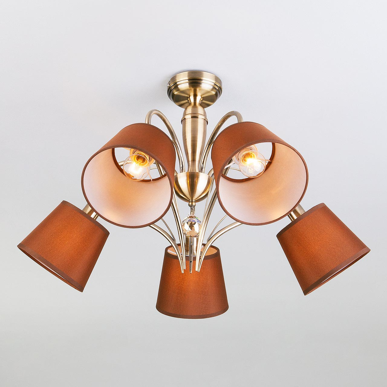 Потолочная люстра Eurosvet Lilly 60074/5 античная бронза