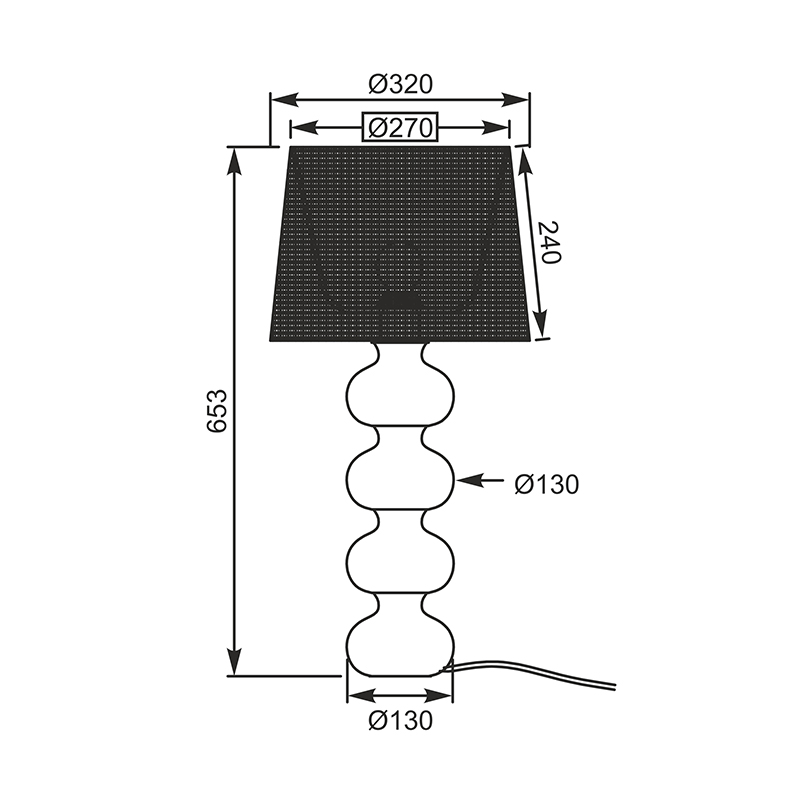 Настольная лампа Zumaline DECO TS-060216T