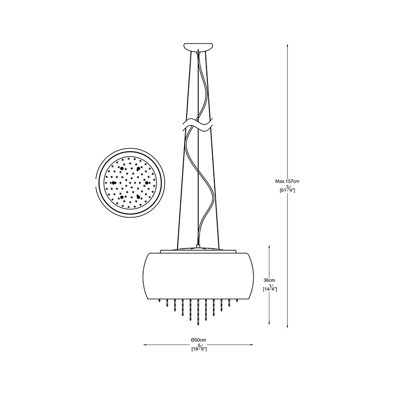 Подвесная люстра Zumaline VISTA P0076-06K-F4GQ