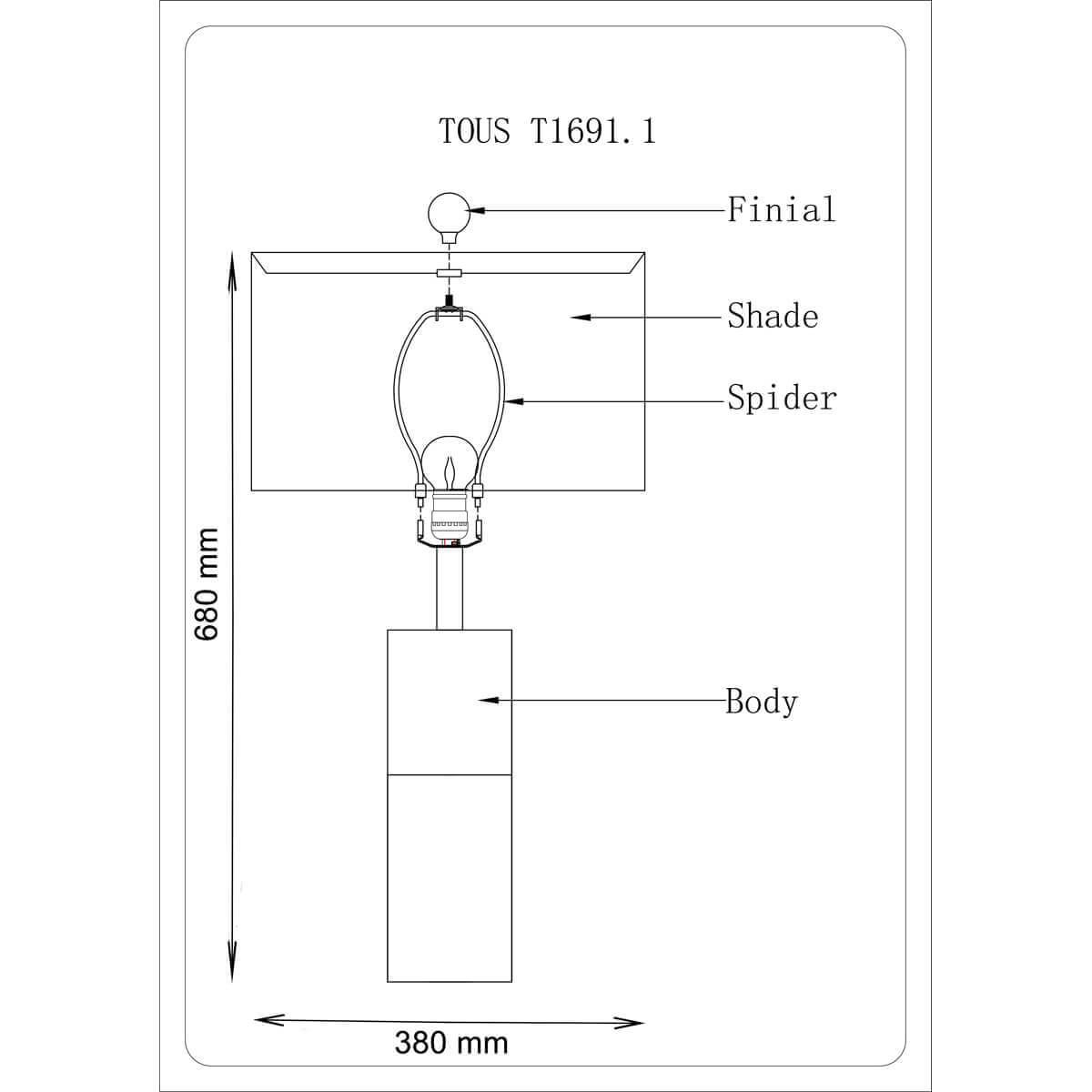 Настольная лампа Lucia Tucci Tous T1690.1