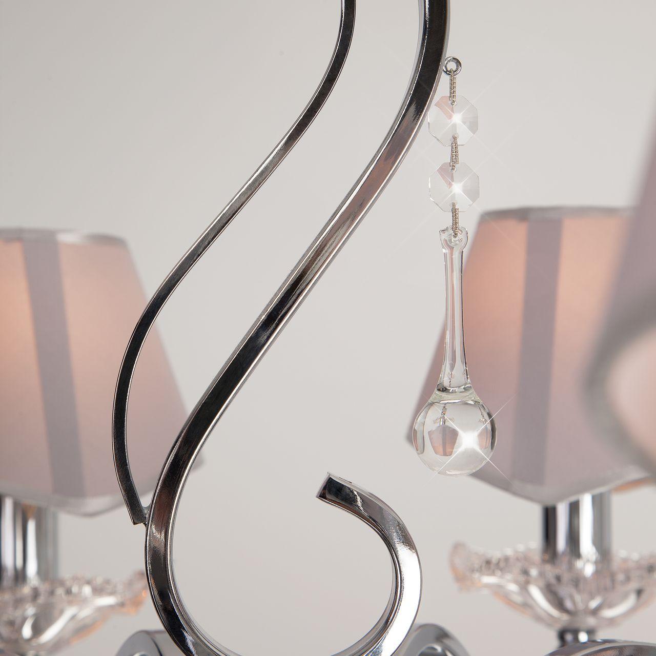 Подвесная люстра Eurosvet Kelly 10085/8 хром/прозрачный хрусталь Strotskis