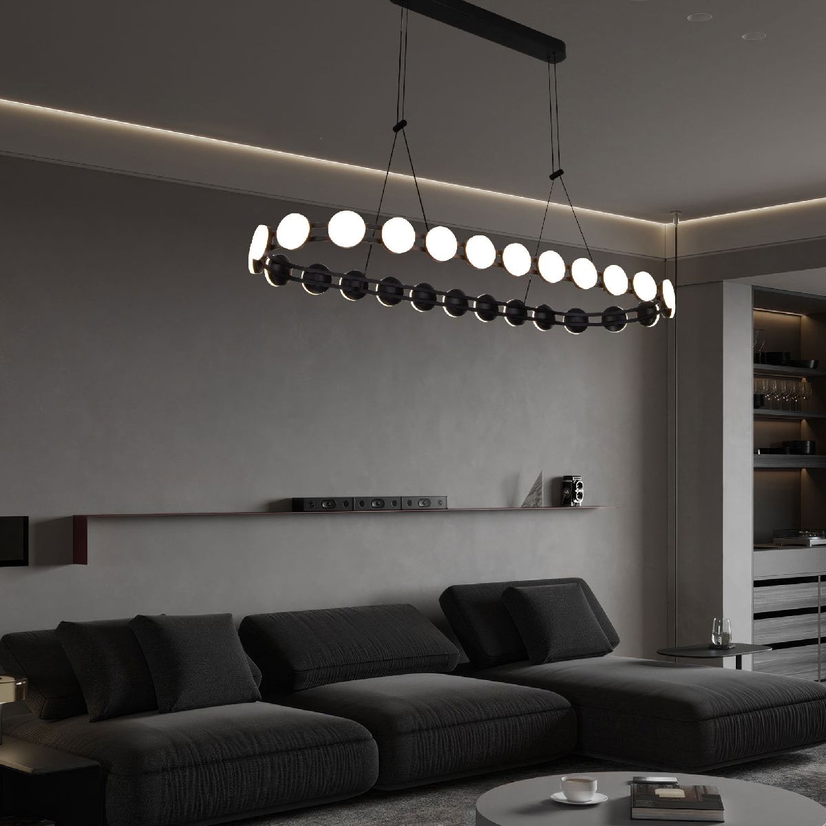 Подвесная люстра Eurosvet Tapioca 90332/26 черный a068075