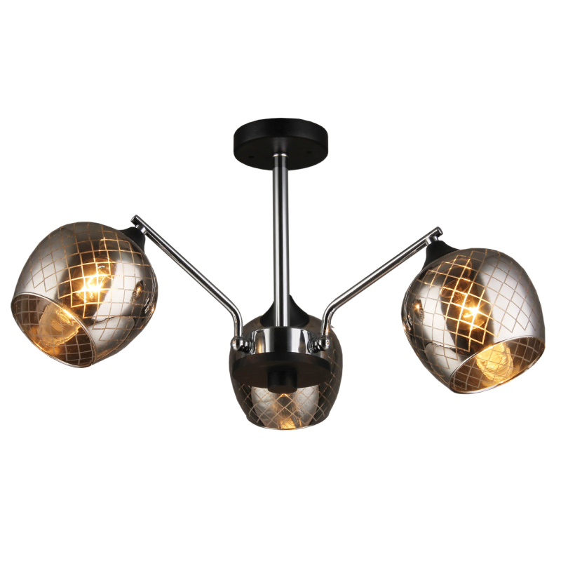 Люстра на штанге IMEX MD.QH-0021-3 CH+BK