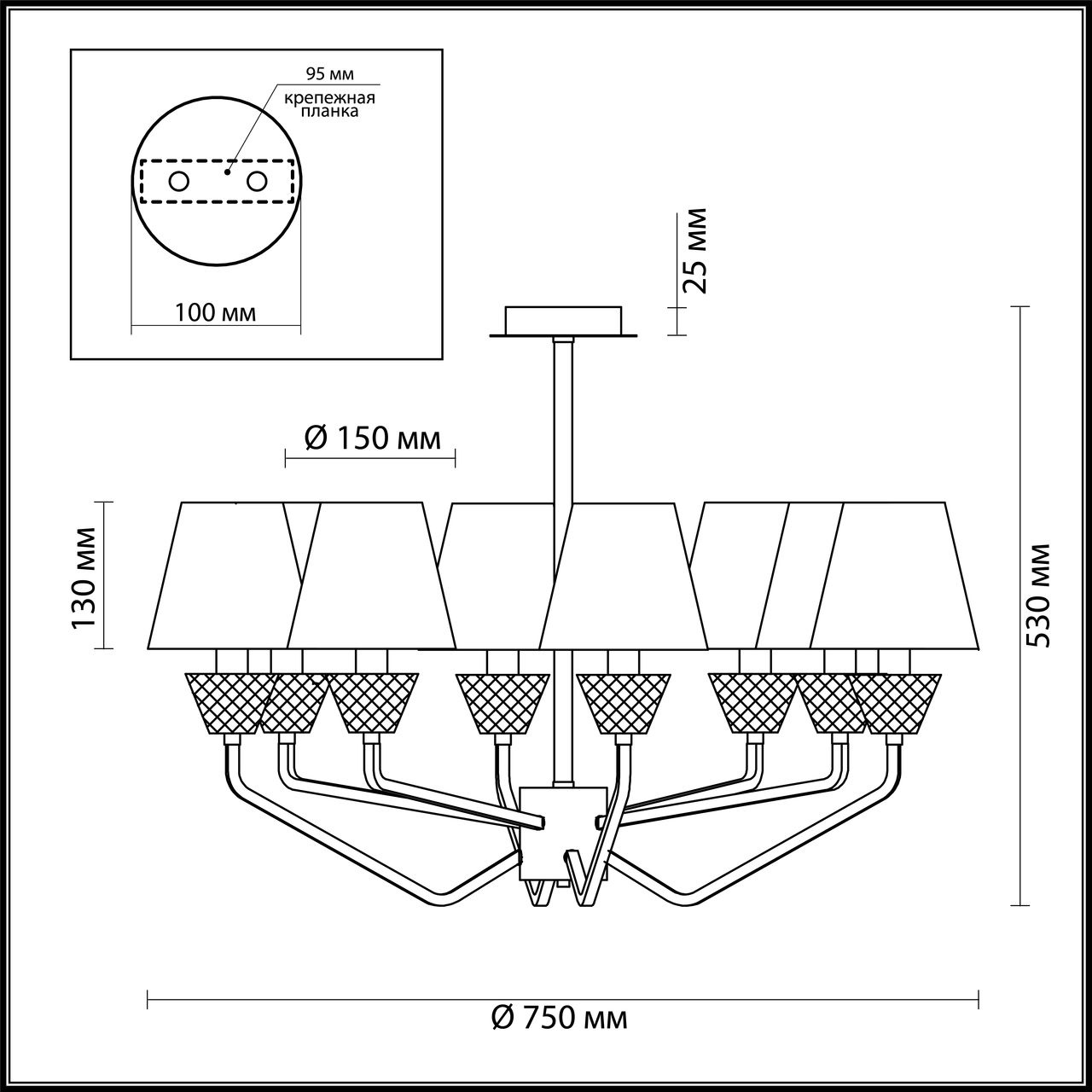Подвесная люстра Lumion Abigail 4433/8C