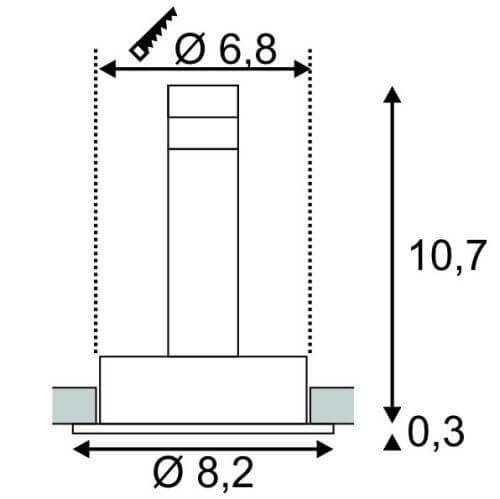 Встраиваемый светильник SLV New Tria 68 Round 113466