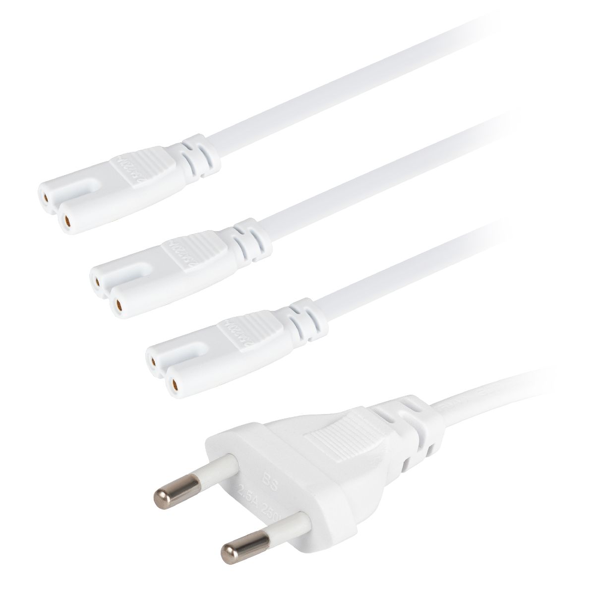 Разветвитель сетевой для линейных светильников Эра 3х IEC C7 2pin+timer (4/8/12 H) 2 м Б0066933