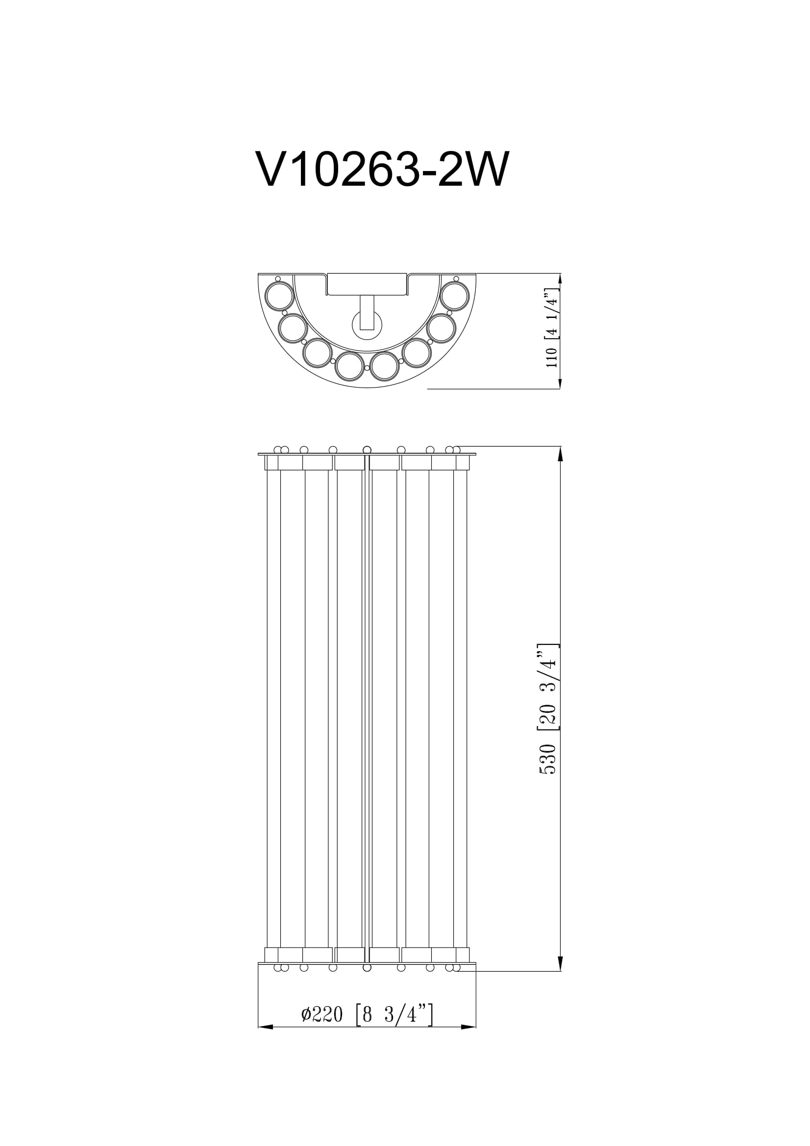 Настенный светильник Moderli Crumbly V10263-2W