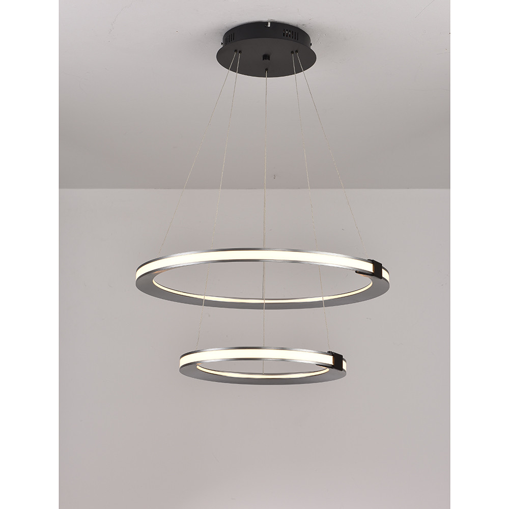 Подвесная люстра iLedex Vision 9225-6+4SD GR+BK